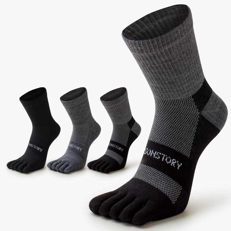 5 Pairs Thicken Warm Men Five  - Toe Sock Split ulasan dan harga