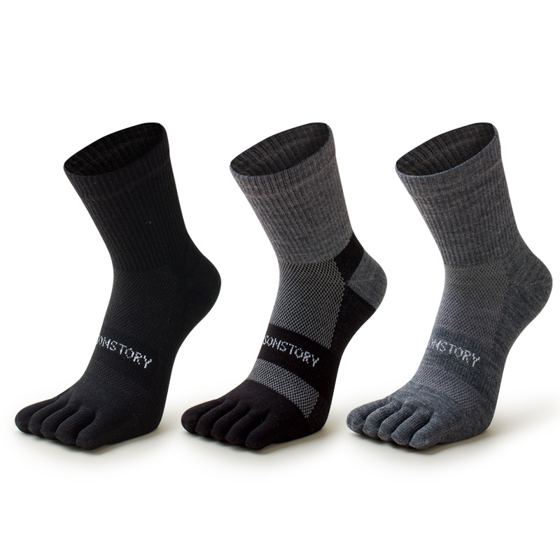 5 Pairs Thicken Warm Men Five  - Toe Sock Split ulasan dan harga