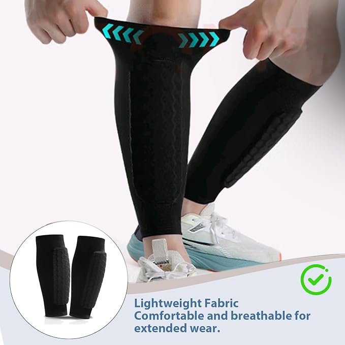 1 Pair of Soccer Shin Guards S - Compression Sleeve Calf ulasan dan harga