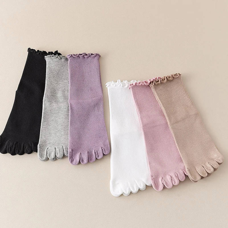 1/5 Pairs Women Five Toe Crew  - Toe Sock Split ulasan dan harga