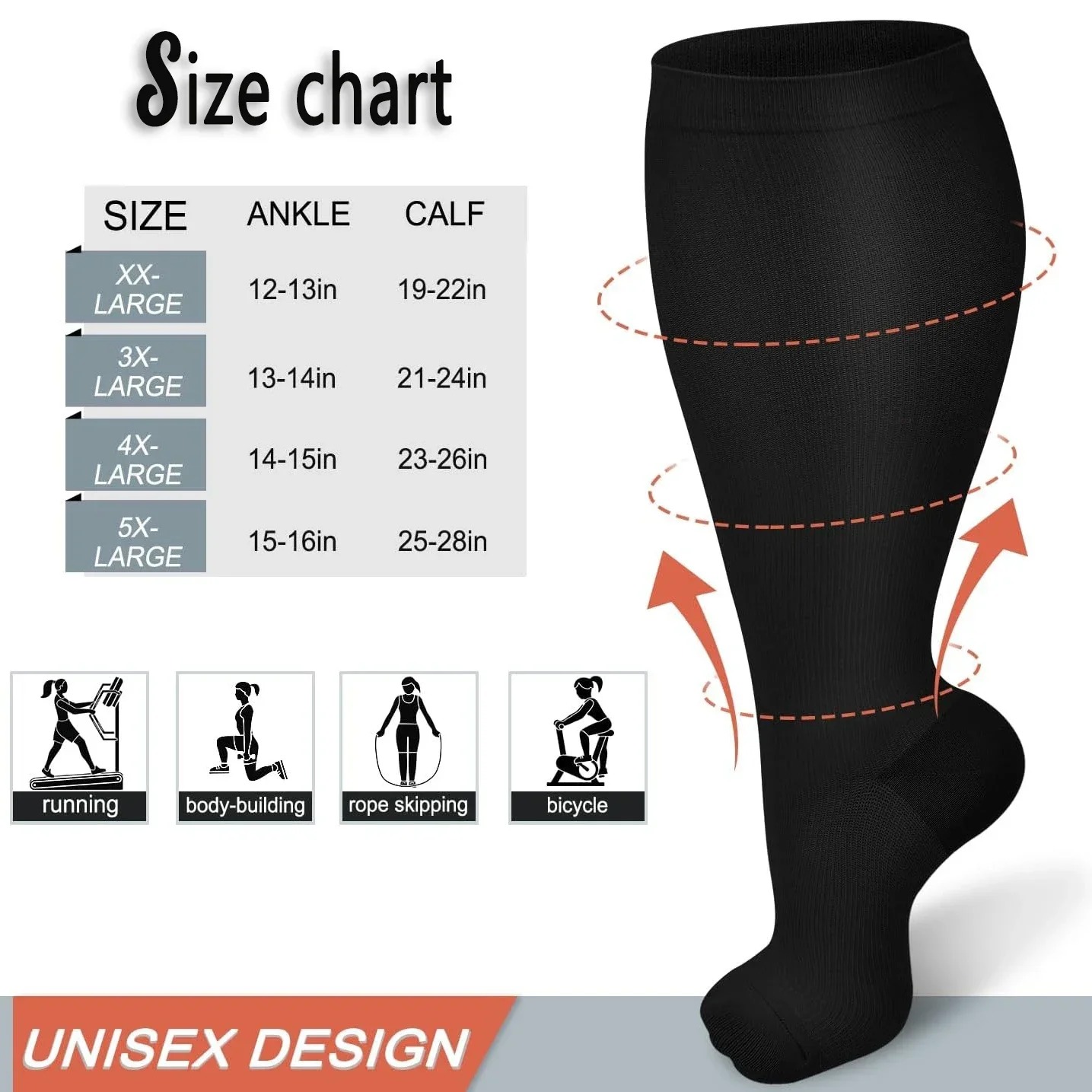 Plus Size Compression Socks fo - Compression Sleeve Calf ulasan dan harga