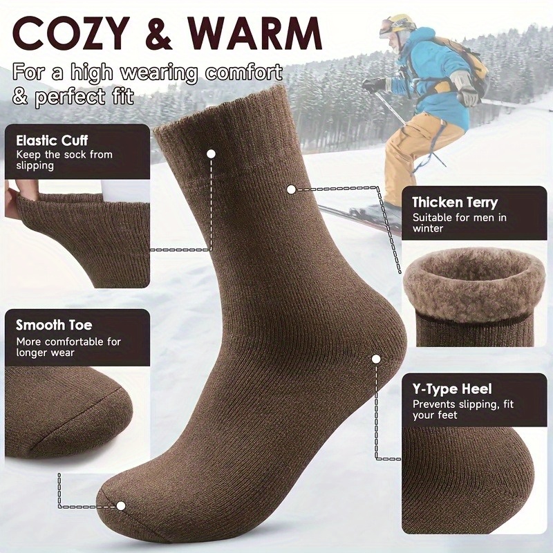 1 Pair Winter Thick Men's Snow - Thermal Sock Winter ulasan dan harga